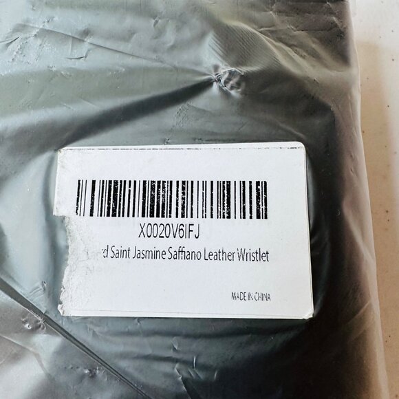 Langford Saint Jasmine Saffiano Black Wristlet Tri-fold Wallet With Gold Accents - Picture 10 of 15